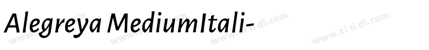 Alegreya MediumItali字体转换